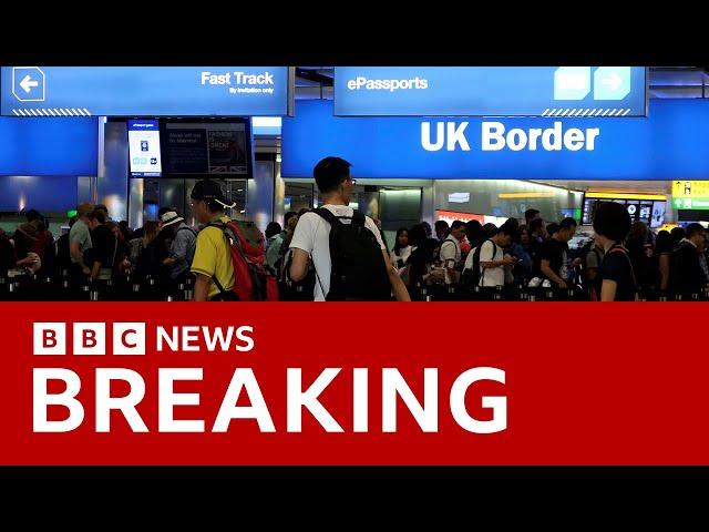 Net migration into the UK has fallen, official figures show | BBC News