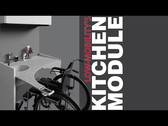 Kitchen area for low-mobility groups of citizens