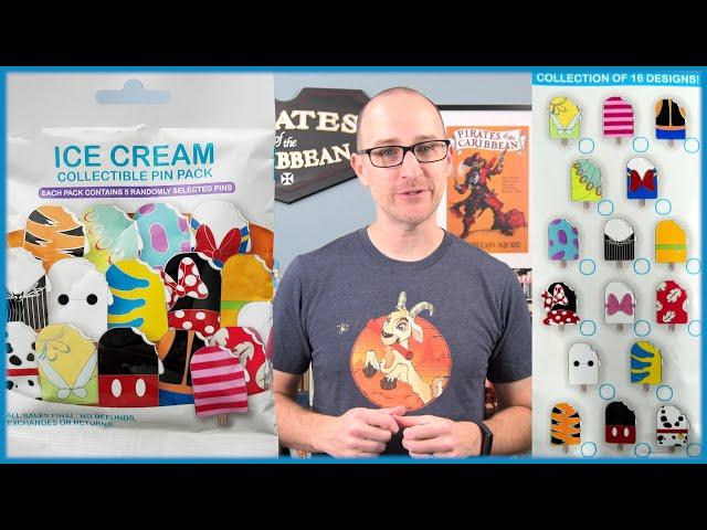 Disney Pin Unboxing | Ice Cream Mystery Pins | Completion Attempt