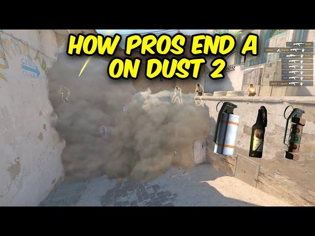 How Pros FINISH on Dust 2 A Site in CS2 - HEROIC