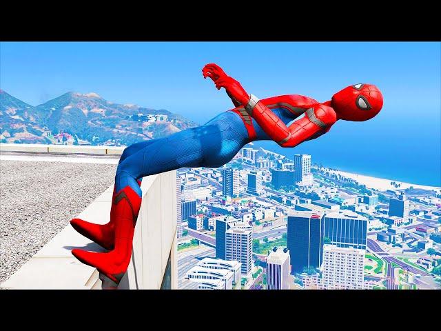 GTA 5:  Falling off Highest Buildings - GTA 5 Funny Moments & Fails, Gameplay