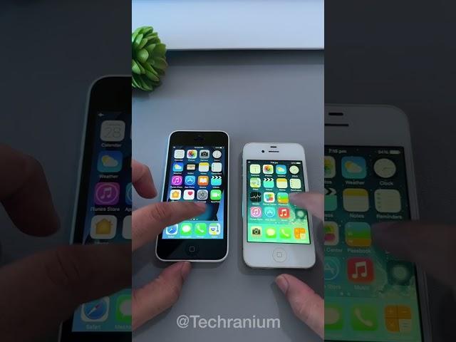 iPhone 4 vs 5C Comparison #shorts