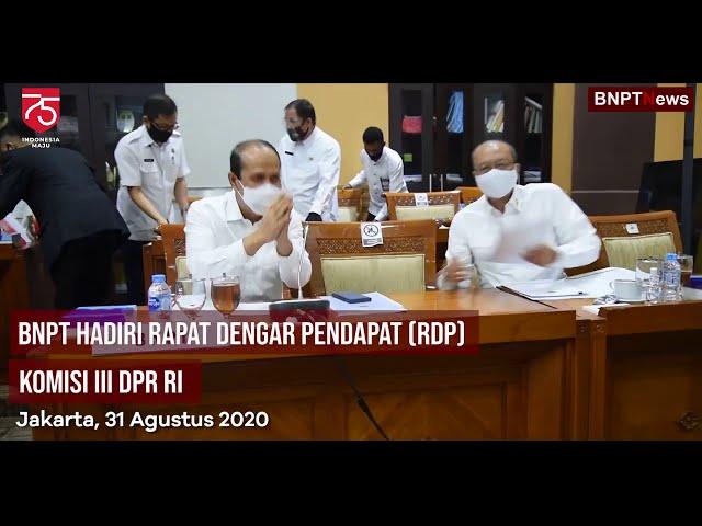 HUMAS BNPT RI: BNPT HADIRI RAPAT DENGAN PENDAPAT RDP KOMISI III DPR RI #BNPT #RDP #DPR #HUMASBNPT