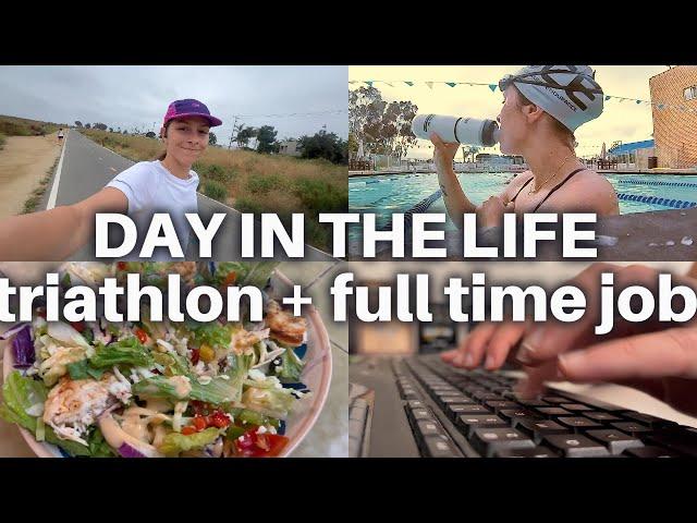 ironman 70.3 training and what i eat in a day - triathlete & working full-time