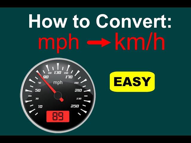 How to Convert mph to km/h (mph to kph) [EASY]