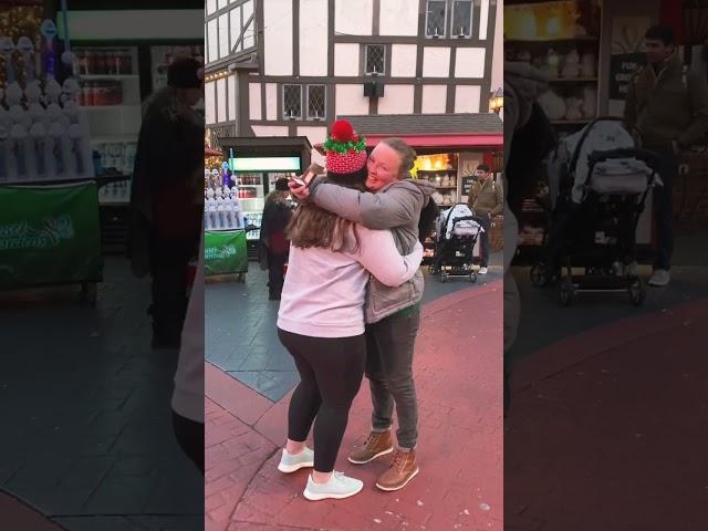 The proposal! I’m engaged!️ #engaged #buschgardens #vancejoy #christmastown #proposal #love