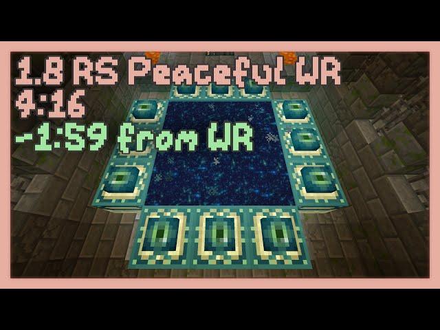 UNBEATABLE Minecraft Random Seed Peaceful WR Speedrun [4:16*]