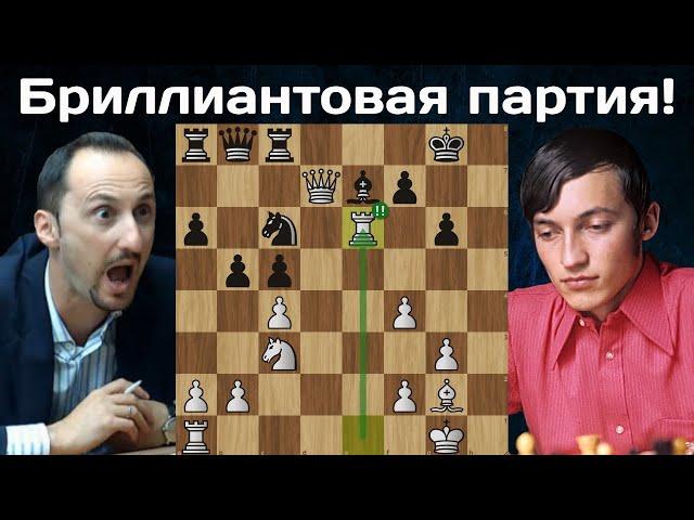 Анатолий Карпов ЖЕРТВУЕТ две ЛАДЬИ Топалову! Линарес 1994. Шахматы
