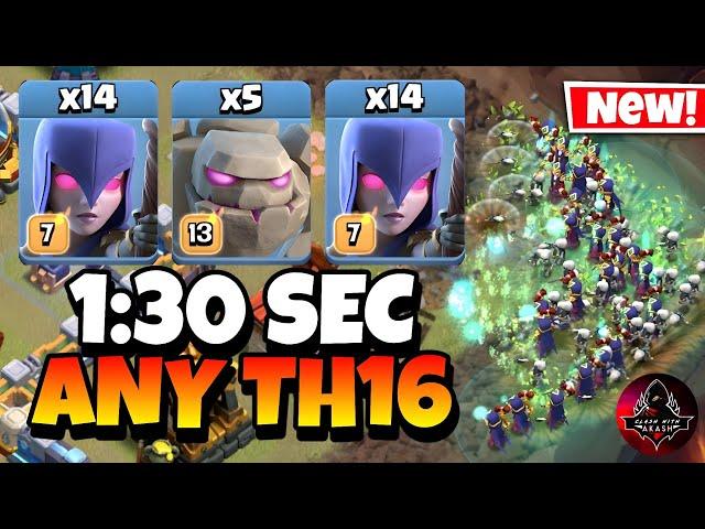 Epic Strategy! TH16 Zap Quake Witch is the Easiest TH16 Attack Strategy in Clash of Clans