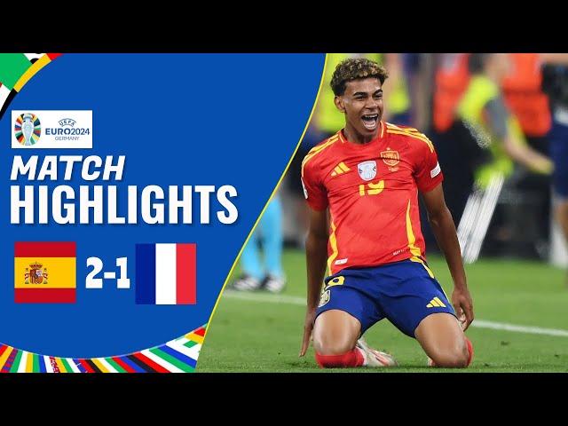 Spain vs France | 2-1 | Highlights | UEFA Euro 2024 | lamine yamal vs france