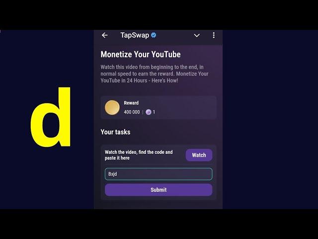 Monetize Your YouTube | Tapswap Code | Monetize Your YouTube in 24 Hours - Here's How!