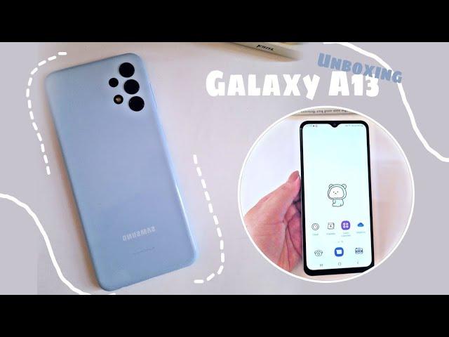 UNBOXING SAMSUNG GALAXY A13 | aesthetic unboxing series | camera test