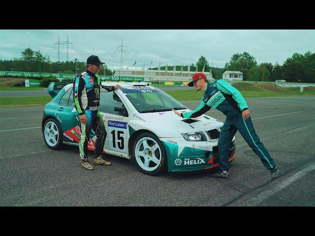 Oliver & Petter Solberg drive Škoda Fabia WRC