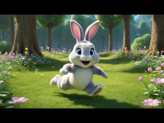 Five Little Bunnies Jumping on the Ground | Fun Nursery Rhyme for Kids | Sing-Along Song