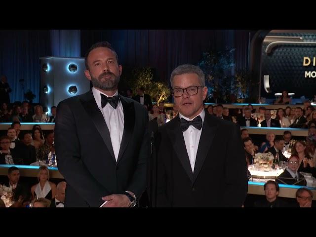 Ben Affleck & Matt Damon Present Best Director – Motion Picture I 81st Annual Golden Globes