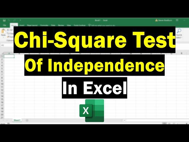 Perform Chi-Square Test Of Independence In Excel (Including P Value!)