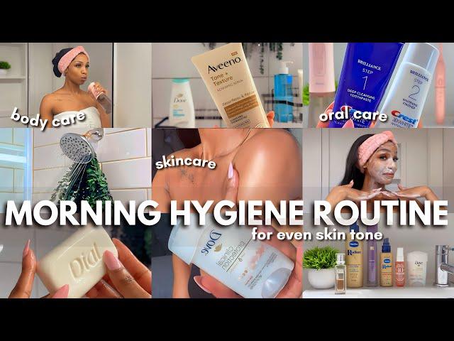 Morning Shower Routine for Even Skin Tone | oral care, skincare + body care 