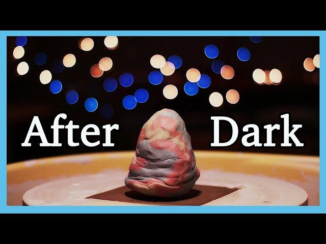 Throwing Colored Clay | Satisfying Pottery After Dark #2