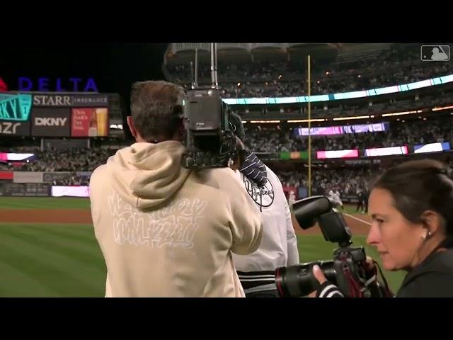 CC Sabathia Throws Out the First Pitch! | 2024 ALCS Game 1 | 10/14/2024