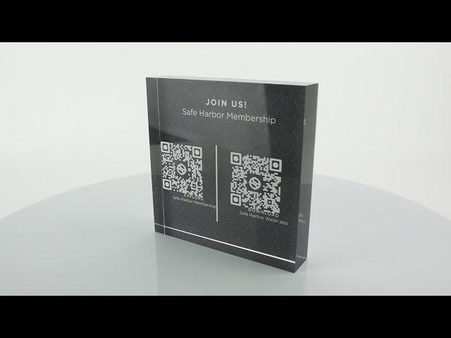 shopPOPdisplays.com - custom printed acrylic block with first and second surface printing on 2 sides