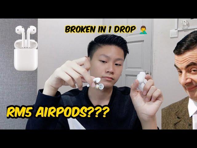 DON'T BUY THIS CHEAP AIRPODS CLONE!!! *DROP TEST*