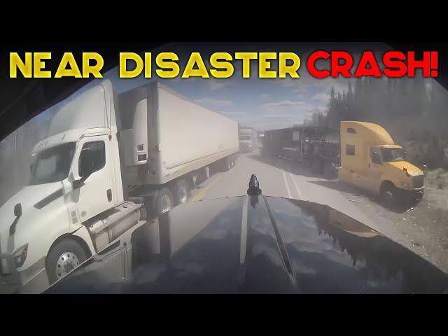 AMERICAN TRUCK DRIVERS DASH CAMERAS | Idiot trucker almost hit, Car on fire, Car brake check!  #223