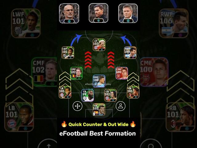 Best formation for quick counter in efootball 2024 | efootball formation #efootball #pes #pesmobile