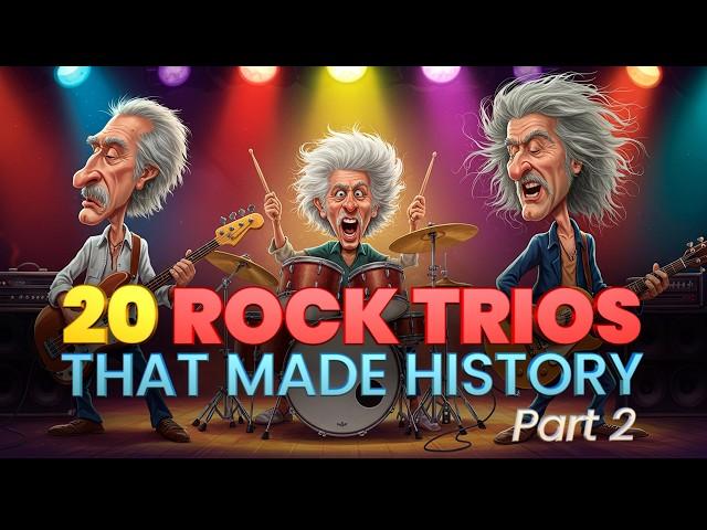 20 Rock Trios That Made History – Part 2 | #rocktrios #rockbands