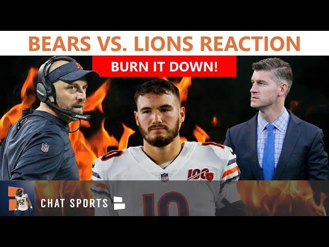 Chicago Bears MELTDOWN In Loss vs. Lions: Fire Matt Nagy, Fire Ryan Pace, Mitch Trubisky CHOKES