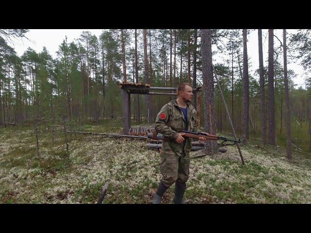 СТРАХ В ЛЕСУ. ЧУТЬ НЕ ПОГИБ. К БАЛАГАНУ НАВЕДАЛСЯ МЕДВЕДЬ. ЖИЛИЩЕ В ТАЙГЕ. ТАЁЖНАЯ СТРОЙКА.