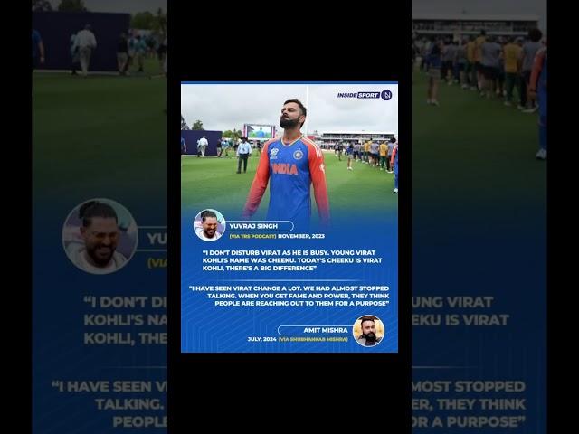 Yuvraj Singh and Amit Mishra says Virat Kohli is changed #shorts #viratkohli #yuvrajsingh