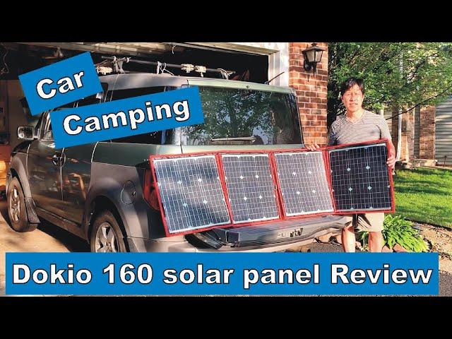 Dokio 160, budget solar panel for car camping.