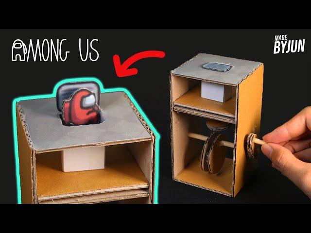 Amazing AMONG US DIY | Making Automatic Vent with Cardboard !? | Among Us automata