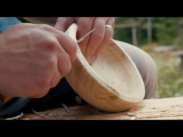 Hand Carving Spoon and Bowl - Our Cabin Needs Utensils