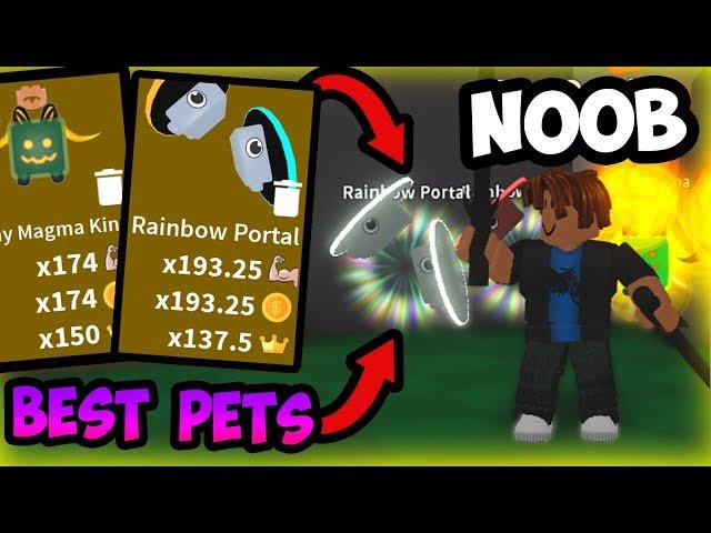 NOOB with BEST & RAREST PETS!! Noob Disguise! | Roblox Saber Simulator