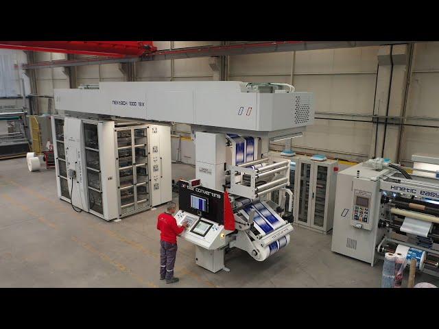 Nextack 8C 8 Colors Stack Flexo Printing Machine With Big Repeat Operation.