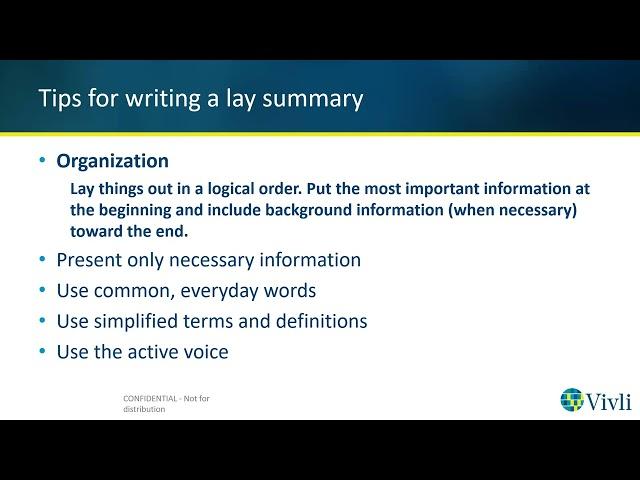 Vivli Lay Summary Training Video