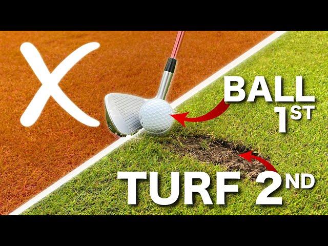 SIMPLE GOLF TIPS - HIT THE BALL THEN THE TURF