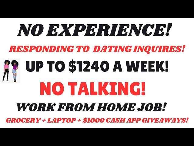 No Experience Non Phone Work From Home Job Up To $1240 A Week No Degree + Grocery + Laptop Giveaways