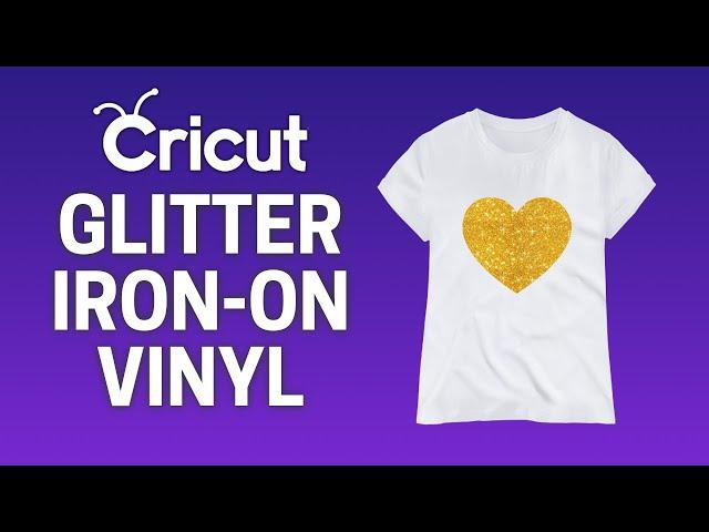 CRICUT GLITTER IRON ON VINYL TUTORIAL // How to Use Heat Transfer Vinyl HTV Guide for Beginners