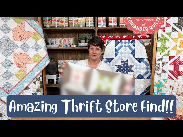 A FREE quilt pattern, Pretty Fabrics, + an AMAZING Thrift Store Find