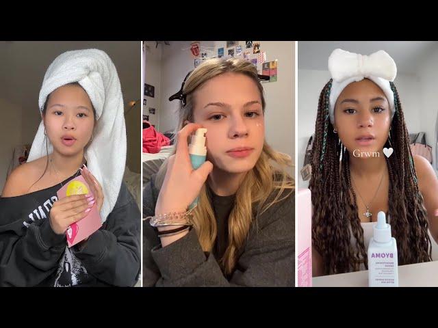 GRWM  ( get ready with me ) Makeup storytime - TikTok compilation ️(skincare, makeup, outfits) 134