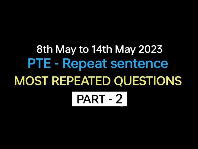 PTE Speaking Repeat Sentence (Part-2) May 2023 Exam Prediction | BEATthePTE max, BEATthePTE, #pte