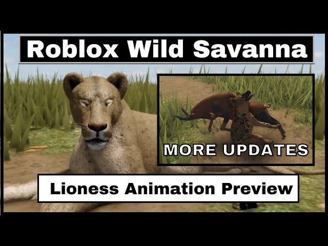 Roblox Wild Savanna - Lioness animations for RECODE + Updates - No corpse guarding - Lion stamina