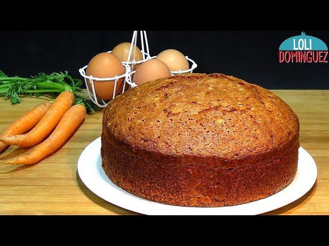 Cómo hacer el mejor y más fácil BIZCOCHO DE ZANAHORIAS O CARROT CAKE - Recetas - Loli Domínguez