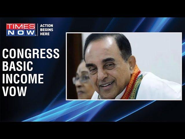 BJP MP Subramanian Swamy reacts on Congress' minimum income guarantee scheme