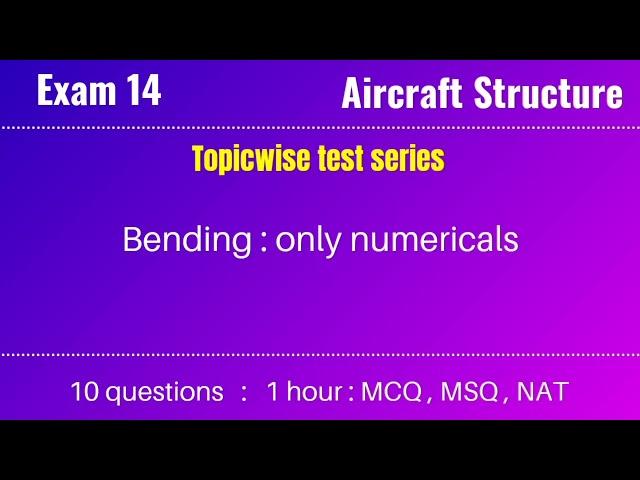 Test series for Aerospace Engineering GATE preparation with detailed solution | online mock test