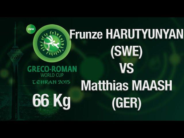 Group A, Round 1 - Greco-Roman Wrestling 66 kg F. HARUTYUNYA (SWE) vs M. MAASCH (GER) - Tehran 2015