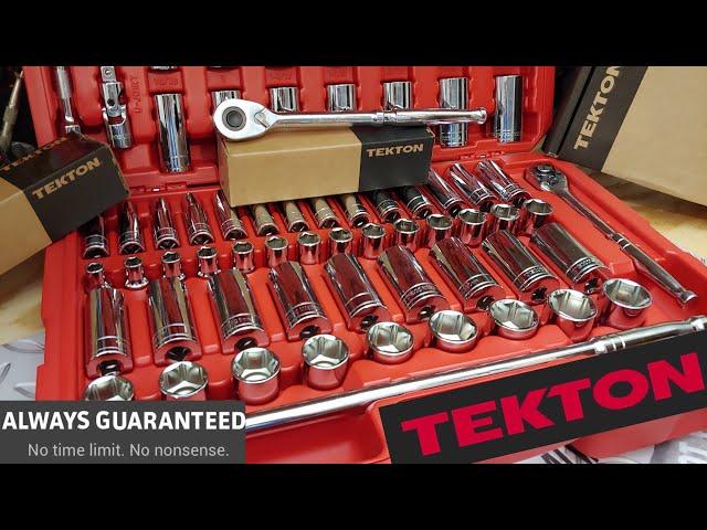 Tekton Tools Best Beginner 1/2 drive 84 Piece 6 Point NO SKIP Socket Set Look before you Buy