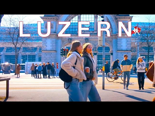 LUZERN SWITZERLAND  A Magical Walking Tour Through Charming Streets & Shops 